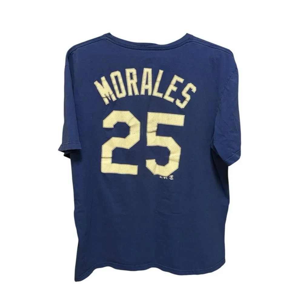 Majestic MLB Kansas City Royals #25 Morales Mens XL Tee
